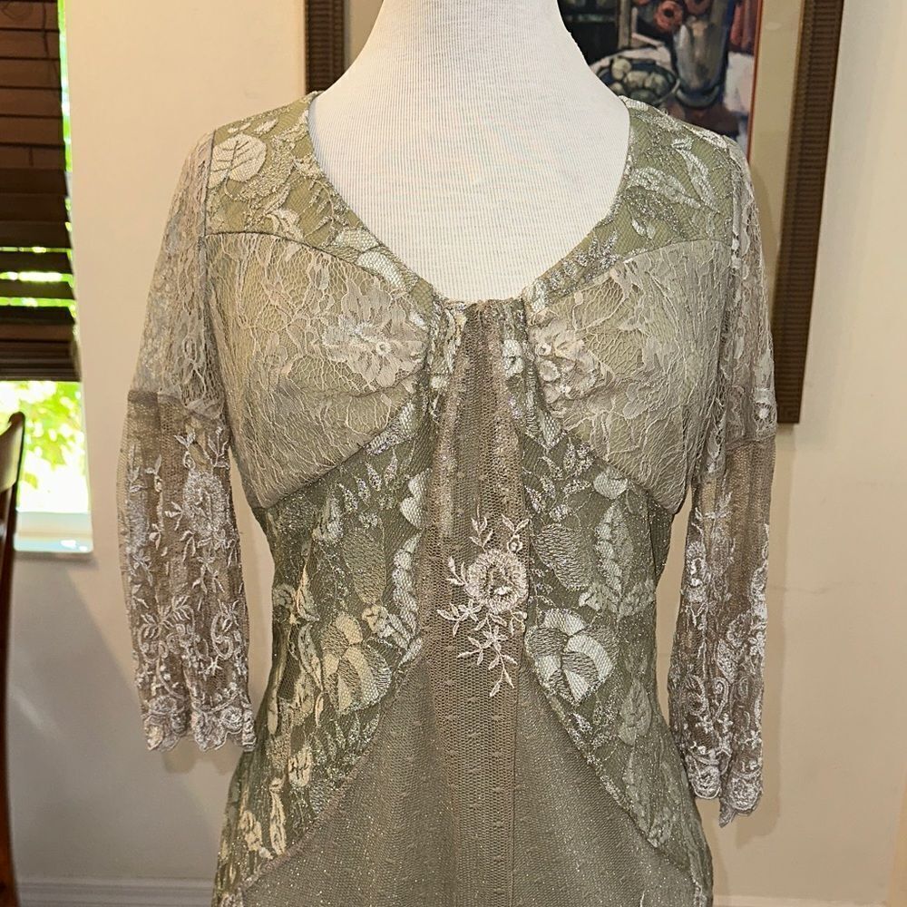 Spencer Alexis Collection Elegant Lace Overlay Dress Size 8 - Picture 10 of 15